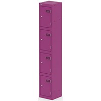 Qube Locker 4 Door 1800mm High Traffic Purple