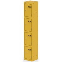 Qube Locker 4 Door 1800mm High Lemon Yellow