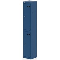 Qube Locker 2 Door 1800mm High Blue