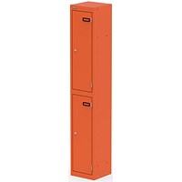 Qube Locker 2 Door 1800mm High Sienna Orange