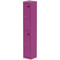 Qube Locker 2 Door 1800mm High Traffic Purple
