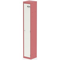 Qube Locker 1 Door 1800mm High Antique Pink And Satin White