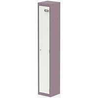 Qube Locker 1 Door 1800mm High Pastel Violet And Satin White