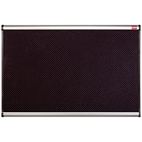 Nobo Prestige Foam Noticeboard, Aluminium Frame, 900x600mm, Black