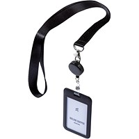 Avery Black Cardholder with recycled lanyard reel Pack of 1