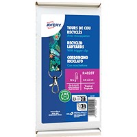 Avery Recycled Tropical Pre-Printed Lanyard with 2cm Wide Carabiner (Pack 10) - R4828T