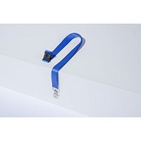 Avery Recycled Blue/White Pre-Printed Lanyard with 2cm Wide Carabiner, Pack of 10