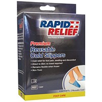 Rapid Aid Premium Reusable Cold Slippers, 12.7x30.4cm