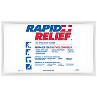 Rapid Aid Deluxe Hot and Cold Gel Compress, Comes with Contour Gel, 27.9x25.4cm