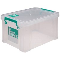 StoreStack Storage Box, Clear, 1.7 Litre