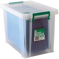 StoreStack Storage Box, Clear, 18.5 Litre