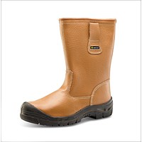 Beeswift Scuff Cap Lined Rigger Boots, Tan, 12