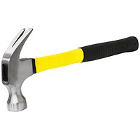 Rolson Fibreglass Shaft Claw Hammer 16oz Pack of 6 10372