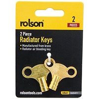Rolson 2 Piece Brass Radiator Key Pack of 25 22451