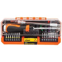Rolson 43 Piece Ratchet Screwdriver and Bit Set Pack of 4 28427