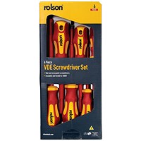 Rolson 6 Piece VDE Screwdriver Set Pack of 6 28736