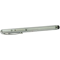 Rolson 4-in-1 Laser Pointer Pen Silver 1230082 Rolson 4-in-1 Laser Pointer Pen Silver 1230082