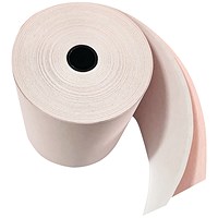Prestige Paper Roll, 76x76x12.7mm, 2-Ply, White & Pink, Pack of 20