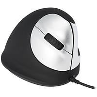 R-GO HE Left Hand Ergonomic Medium Mouse, Wired, Black