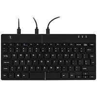 R-GO Split Ergonomic Compact Keyboard, Wired, Black