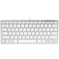 R-GO Compact Ergonomic Keyboard, Wired, White