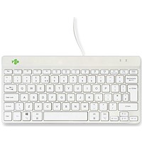 R-Go Compact Break Keyboard Wired White UK QWERTY