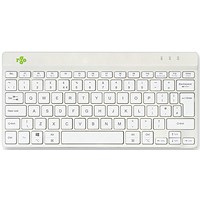 R-Go Compact Break Keyboard Wireless White UK QWERTY