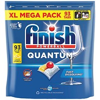 Finish Quantum AIO Dishwasher Tablets Lemon Sparkle (Pack of 93)