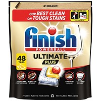 Finish Ultimate+ Dishwasher Tablets 48 Tablets Lemon Pack of 6
