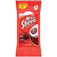 Mr Sheen Leather Wipes x30 Wipes (Pack of 10)