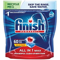 Finish All in 1 Max Dishwasher Tablets, Original, Pack of 60