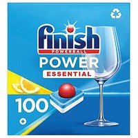 Finish Dishwasher Power Essential Dishwasher Tablets, Pack of 100