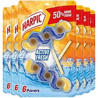 Harpic Fresh Power 6 Block Sparkling Citrus 35g 6x6 (Pack of 36)