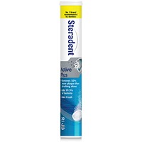 Steradent Active Plus Denture Cleaning Tablets, Mint Fresh, 30 Tablets, Pack of 12