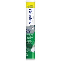 Steradent Active Fresh Denture Cleaning Tablets, Eucalyptus/Menthol Fresh, 30 Tablets, Pack of 12