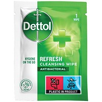 Dettol Antibacterial Cleansing Wipe, Single Individual Pack, Pack of 600