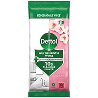 Dettol Multipurpose Wipe Cherry Bloom 110 Wipes Pack of 4