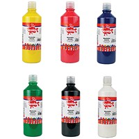 Washable Ready Mixed Paint 600ml Assorted (Pack of 6)