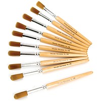 Golden Nylon Short Round Brush Size 18 (Pack of 10)