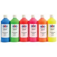Ready Mixed Paint 500ml Fluorescent Assorted (Pack of 6)