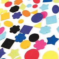 Self Adhesive Felt Shapes Assorted (Pack of 100)