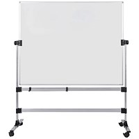Bi-Office Earth Magnetic Revolving Whiteboard, Ceramic Steel Surface, Aluminium And Black Plastic Frame, 1500x1200mm