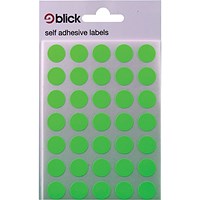 Blick Flourescent Labels in Bags Round 13mm Dia 140 Per Bag Green (Pack of 2800) RS004158