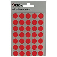 Blick Coloured Labels in Bags Round 13mm Dia 140 Per Bag Red (Pack of 2800) RS004554 Blick Coloured Labels in Bags Round 13mm Dia 140 Per Bag Red (Pack of 2800) RS004554