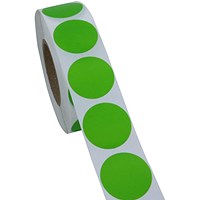 Blick Labels in Dispensers Round 19mm Green (Pack of 1280) RS011651