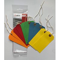 Blick Strung Luggage Tag, Assorted Colours (Pack of 100)