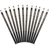 West Design Black Chinagraph Marking Pencil (12 Pack)