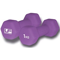 Urban Fitness Neoprene Dumbbell 1kg Purple (Pack of 2)