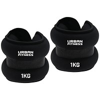 Urban Fitness Wrist and Ankle Weights Black (Pack of 2)