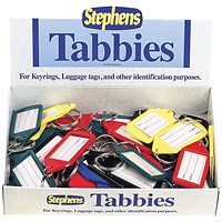 Stephens Assorted Tabbies Keyrings Display (Pack of 50) RS521211